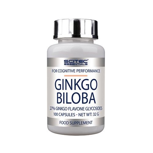 Гинкго билоба Scitec Essentials Ginkgo Biloba, 100 таб. 100681 фото