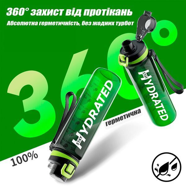 Hydrated бутылка для воды Тритан 1000 мл. 12429372 фото