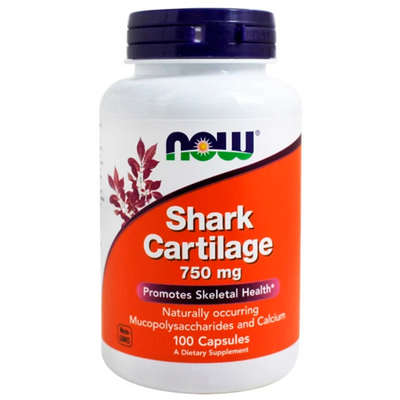Добавка для суглобів NOW Shark Cartilage 750 mg, 100 капс. 124349 фото