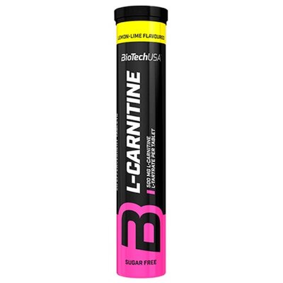 Карнітин BiotechUSA Effervescent L-Carnitine 500 mg, 20 таб. (Лимон - лайм) 02927 фото