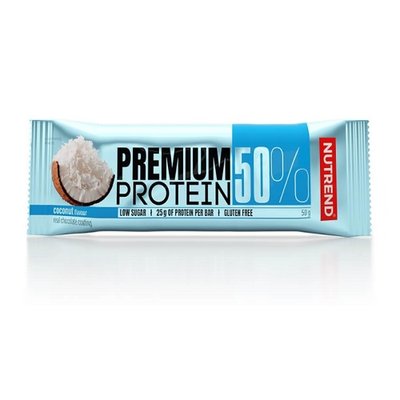 Протеїновий батончик Nutrend Premium protein 50 bar, 50 г. (Кокос) 02459 фото