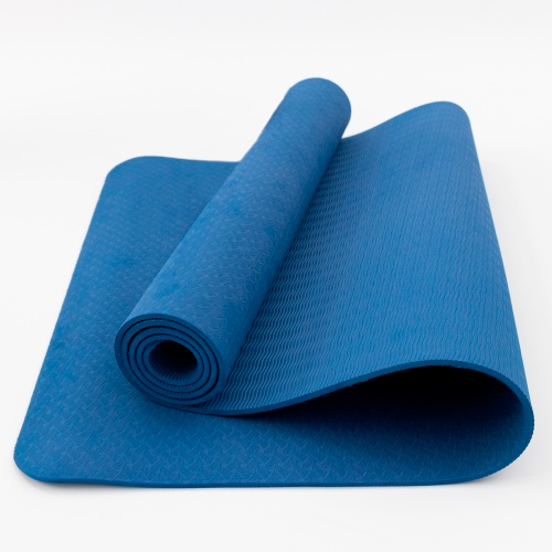 U-POWEX UP Килимок для йоги та фітнесу 1000 TPE Yoga mat (183х61х0.6) помаренчиво-синій 124332 фото
