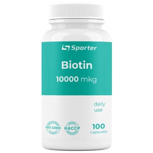 Біотин Sporter Biotin 10000, 100 капс. 123431 фото