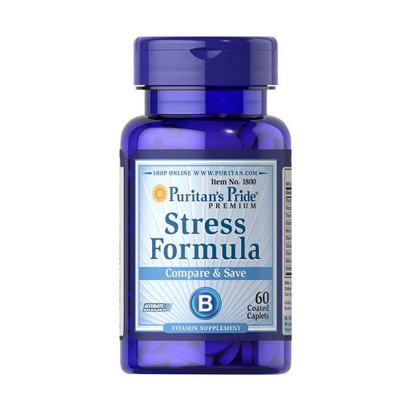 Добавка Puritan's Pride Stress Formula, 60 таб. 122294 фото