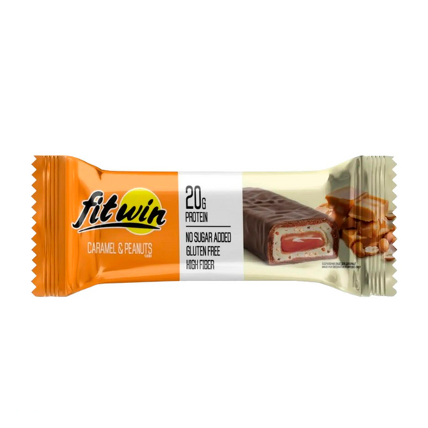 Батончик FitWin CARAMEL&PEANUTS 33% БЕЗ ЦУКРУ, 60 г. 124435 фото