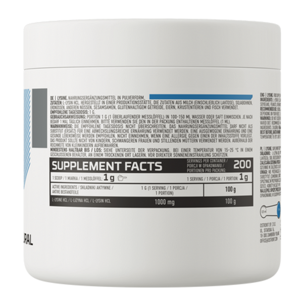 Добавка Ostrovit Lysine 200 г. без смаку   12429454 фото