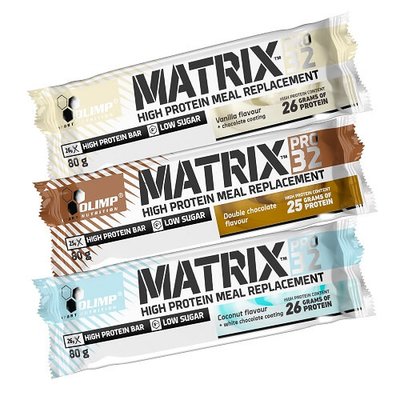 Протеїновий батончик OLIMP Matrix pro 32™, 80 г. (Подвійний шоколад) 03945 фото
