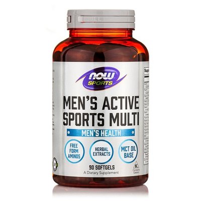 Вітаміни для чоловіків NOW Men`s Extreme Sports Multi, 90 капс. 121797 фото