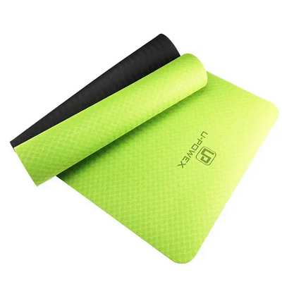 U-POWEX UP Килимок для йоги та фітнесу 1000 TPE Yoga mat (183х61х0.6) зелено-чорний 124333 фото