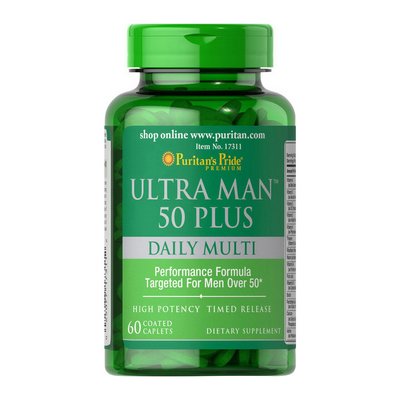 Вітаміни для чоловіків Puritan's Pride Ultra Man 50 Plus, 60 капс. 122314 фото