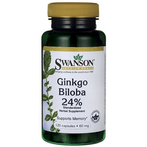 Гинкго билоба Swanson Ginkgo Biloba Extract 60mg, 120 капс. 122683 фото