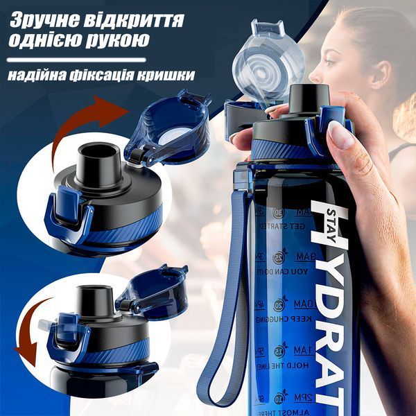 Hydrated пляшка для води Трітан 1000 мл. 12429372 фото