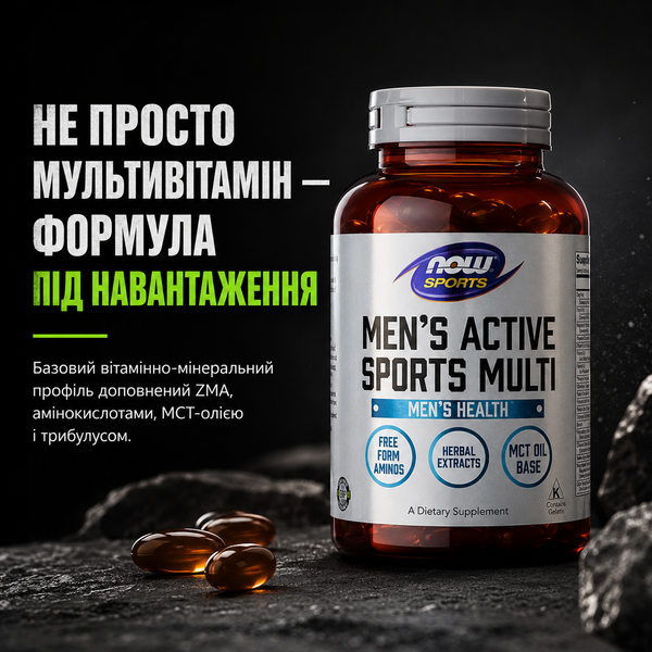 Вітаміни для чоловіків NOW Men`s Extreme Sports Multi, 90 капс. 121797 фото