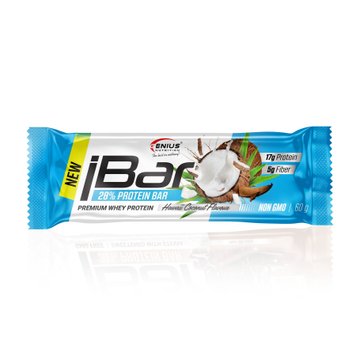 Протеиновый батончик Genius Nutrition iBar, 60 г. 03863 фото