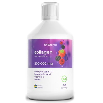 Колаген Sporter Collagen peptide 200.000, 500 мл. (Ягоди) 03741 фото