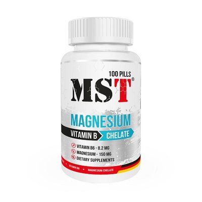 Магній MST Magnesium Chelate + B6, 90 капс 123036 фото