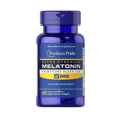 Puritan's Pride Melatonin 5 mg, 60 капс. 122617 фото