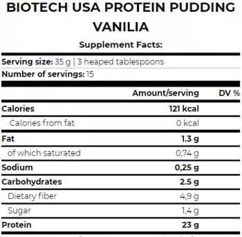 Добавка BiotechUSA Protein Pudding, 525 г. 123340 фото