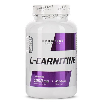 Карнітин Progress Nutrition L-carnitine 1000 mg, 60 таб. 122497 фото