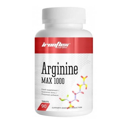 Аргінін IronFlex Arginine MAX 1000, 90 таб. 121647 фото