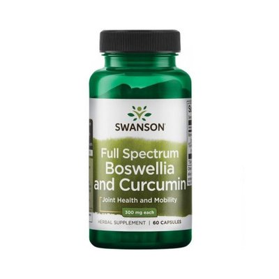 Куркумін Swanson Boswellia and Curcumin, 60 капс. 123063 фото