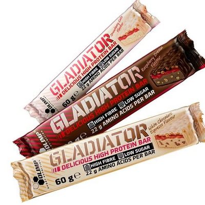 Протеїновий батончик OLIMP Gladiator, 60 г. (Кава - білий шоколад) 02564 фото