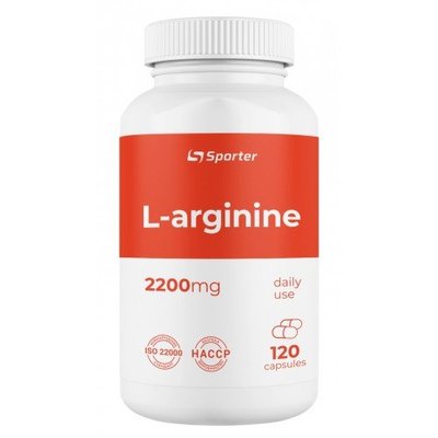 Аргінін Sporter L-Arginine 2200, 120 таб. 123181 фото