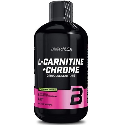 Карнітин BiotechUSA L-Carnitine 35.000 mg + Chrome concentrate, 500 мл. (Груша - яблуко) 00122 фото
