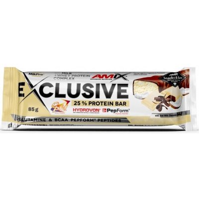 Протеїновий батончик Amix Exclusive Protein Bar, 85 г. (Білий шоколад - кокос) 05470 фото