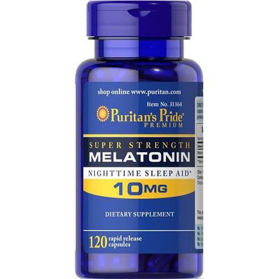 Puritan's Pride Melatonin 10 mg, 120 капс. 121381 фото