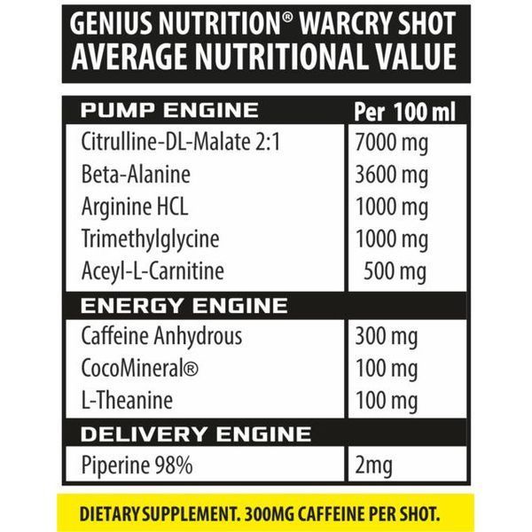 Предтреник Genius Nutrition Warcry, 100 мл. 123018 фото