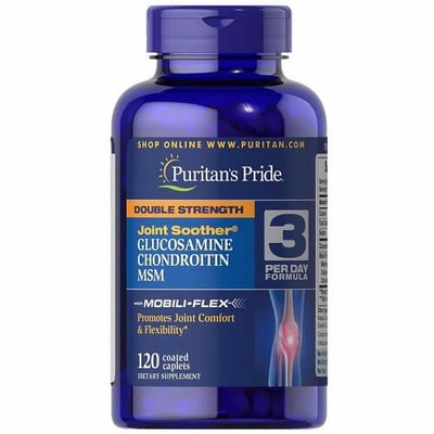 Puritan's Pride Glucosamine Chondroitin MSM Double Strength, 120 таб. 122072 фото