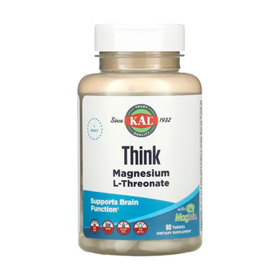 Магній KAL Think Magnesium L-Threonate, 2000 mg, 60 каплет 124640 фото