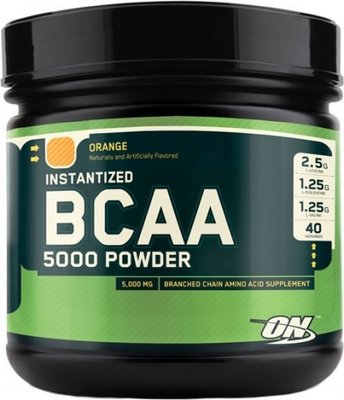 Амінокислоти Optimum Nutrition (USA) BCAA 5000 powder, 380 г. (Апельсин) 00266 фото