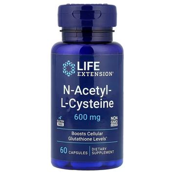 Добавка Life Extension N-Acetyl-L-Cysteine (NAC) 600 mg 60 капс.	 12429551  фото