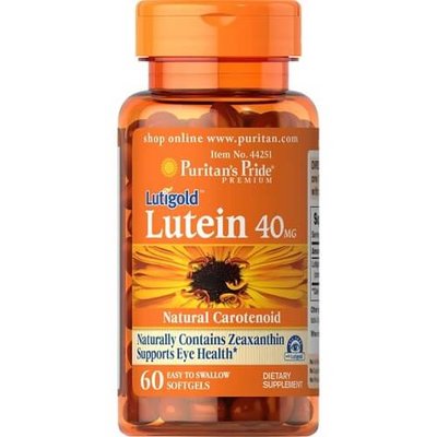 Добавка Puritan's Pride Lutein 40 mg, 30 капс. 122077 фото