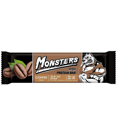 Протеїновий батончик Monsters Strong Max, 40 г. (Кава) 04321 фото
