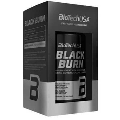 Жироспалювач BiotechUSA Black Burn, 90 капс. 122301 фото