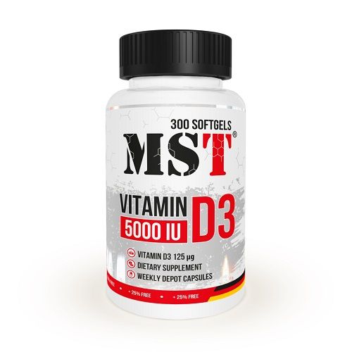 Витамин Д MST Vitamin D3 5000IU, 300 капс. 122917 фото