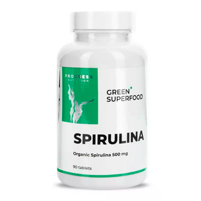 Спируліна Progress Nutrition Spirulina 500 mg, 90 таб. 124289 фото