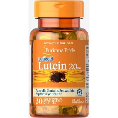 Добавка Puritan's Pride Lutein 20 mg, 30 капс. 121847 фото