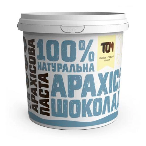 ТОМ Арахісова паста кранч з чорним шоколадом і сіллю, 500 г. 123949 фото