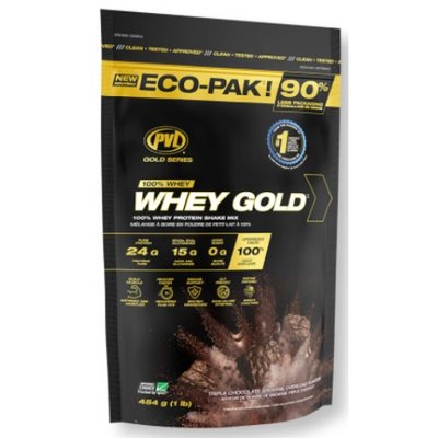 Протеїн сироватковий PVL Whey Gold, 454 г. (Потрійний шоколад) 03832 фото