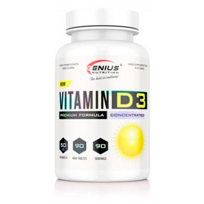 Вітамін Д Genius Nutrition Vitamin D3, 90 табл. 124179 фото