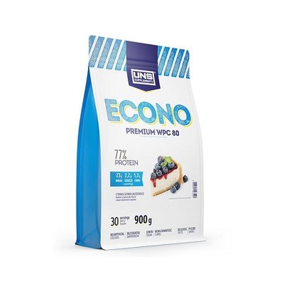 Протеїн сироватковий UNS Econo Premiun, 900 г. (Білий шоколад - малина) 04133 фото
