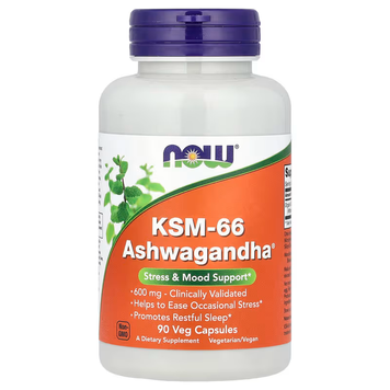 Ашваганда NOW KSM-66 Ashwagandha 600 mg, 90 капс. 12429751  фото