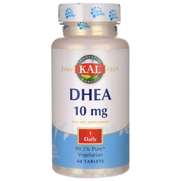 Добавка KAL DHEA 10 mg, 60 таб. 12429197 фото