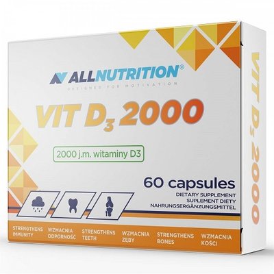 Вітамін Д All Nutrition Vitamin D3 2000, 60 капс. 122639 фото