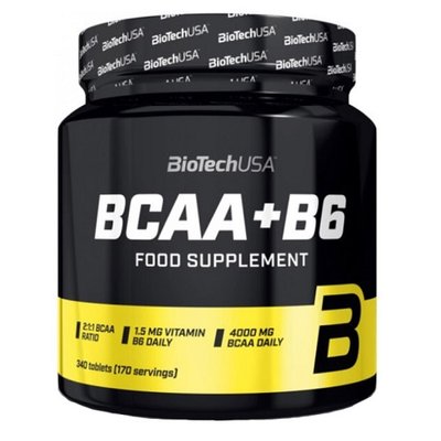 Аминокислоты BiotechUSA BCAA+B6, 340 таб. 100239 фото