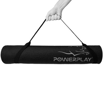 PowerPlay Килимок для йоги (6 мм.) PP-4010 (Чорний) 123308 фото